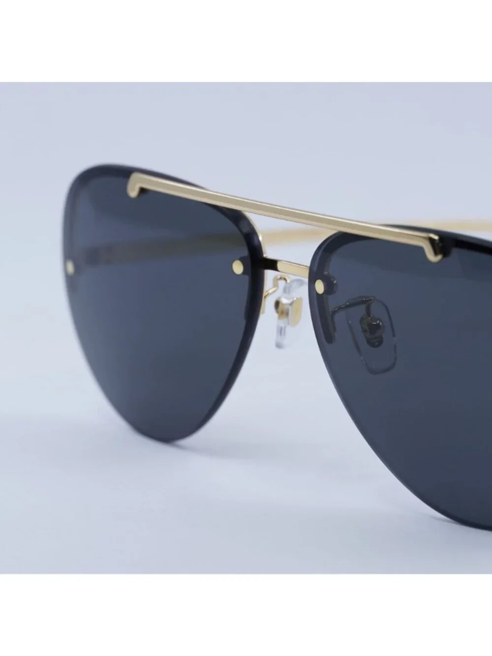 Versace VE2231 100287 Sunglasses Gold Aviator Frame, Grey Lenses